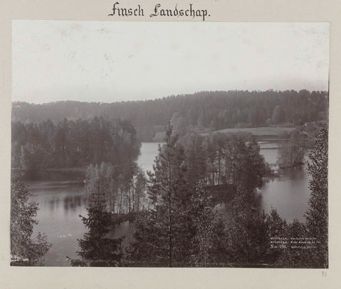 Finnish landscape at a lake, Stahlberg (possibly), 1898 Canvas Print