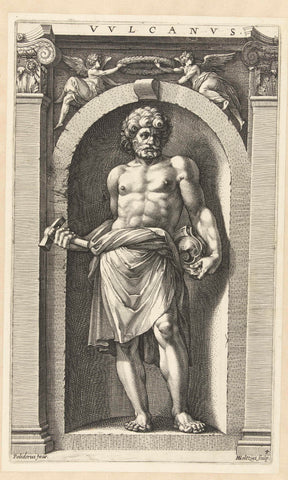 Vulcanus, Hendrick Goltzius, 1592 Canvas Print