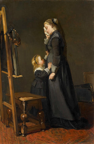 The Widow of a Painter, Kate Bisschop-Swift, 1870 Canvas Print