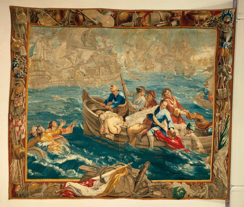 Battle of the Sea, Josse de Vos, c. 1715 - c. 1734 Canvas Print