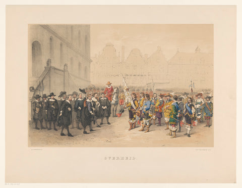 Third group of Utrecht masquerade in 1856, Willem Pieter Hoevenaar, 1856 Canvas Print