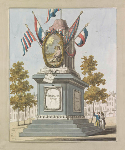 The Revolution, decoration on koningsplein, 1795, A. Verkerk, 1795 Canvas Print