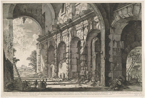 Foundation of the Santi Giovanni e Paolo in Rome, Giovanni Battista Piranesi, 1748 - 1778 Canvas Print