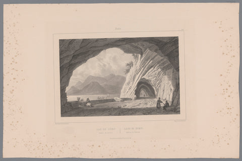 View of the tunnel of Varenna on Lake Como, Isodore-Laurent Deroy, 1838 - 1841 Canvas Print