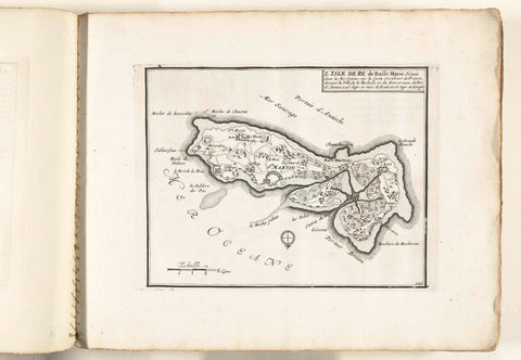 Map of the Ile de Ré, c. 1702, anonymous, 1702 - 1703 Canvas Print