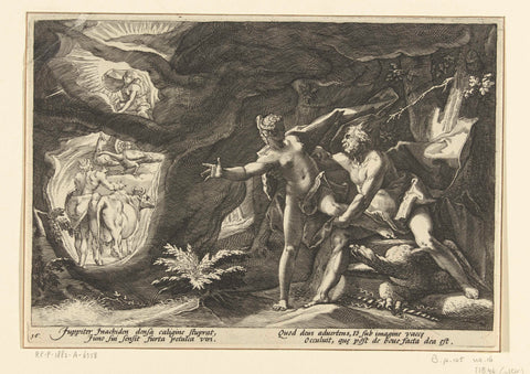 Jupiter commits itself to Io, Hendrick Goltzius (workshop of), 1589 Canvas Print