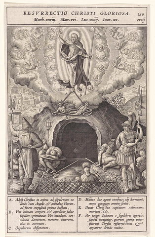 Resurrection of Christ, Hieronymus Wierix, 1593 Canvas Print