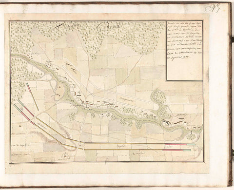 Order of battle of the French army behind the River IJse, 1705, Samuel Du Ry de Champdoré, 1705 Canvas Print