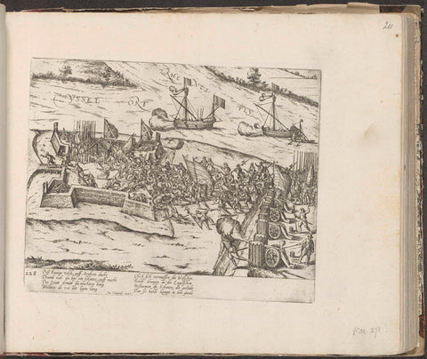 Capture of the IJsseloord ramp near Arnhem, 1585, Frans Hogenberg, 1587 - c. 1591 Canvas Print