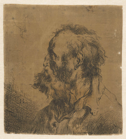 Bust of an old man with a beard, Jan Lievens, 1630 - 1632 Canvas Print