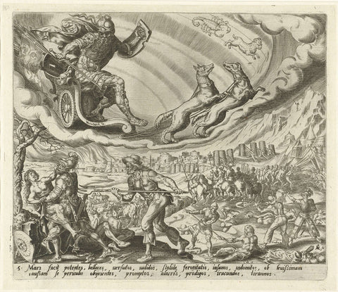 The planet Mars and its children, Harmen Jansz Muller, 1566 - 1570 Canvas Print