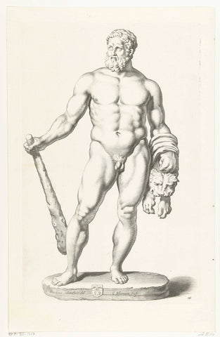 Hercules, Cornelis Bloemaert (II), c. 1636 Canvas Print