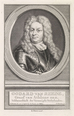 Portrait of Godard van Reede, Jacob Houbraken, 1749 - 1759 Canvas Print