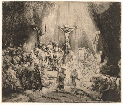 The Three Crosses, Rembrandt van Rijn, 1653 Canvas Print