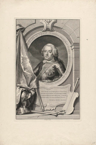 Portrait of William IV, Prince of Orange-Nassau, Jacob Houbraken, 1753 Canvas Print