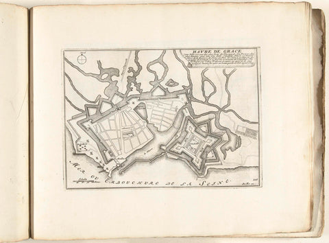 Map of Le Havre, c. 1702, anonymous, 1702 - 1703 Canvas Print