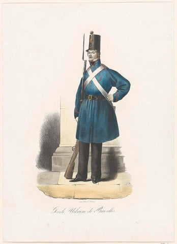 Belgian city guard, 1830, anonymous, 1830 - 1831 Canvas Print