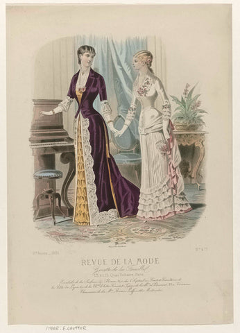 Revue de la Mode, Gazette de la Famille, Sunday, February 20, 1881, 10th year, No. 477: Eventails de la Parfumerie Ninon (...), E. Cheffer, 1881 Canvas Print