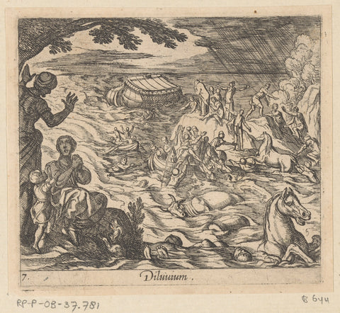 From Zondvloed, Antonio Tempesta, 1606 Canvas Print