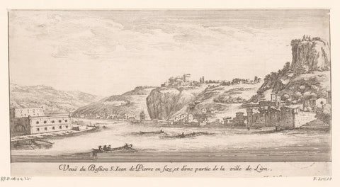 View of the bastion of St. John in Pierre Scize, Israel Silvestre, 1631 - 1691 Canvas Print