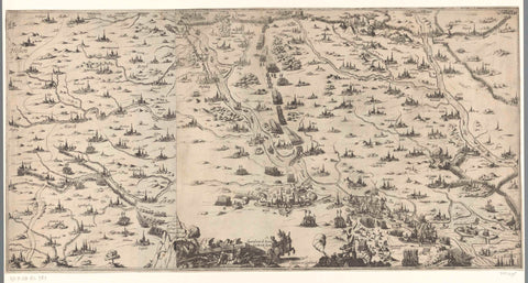 Map of the fight in the duchy Gulik, 1614, Nicolaes of Geelkercken, 1614 Canvas Print