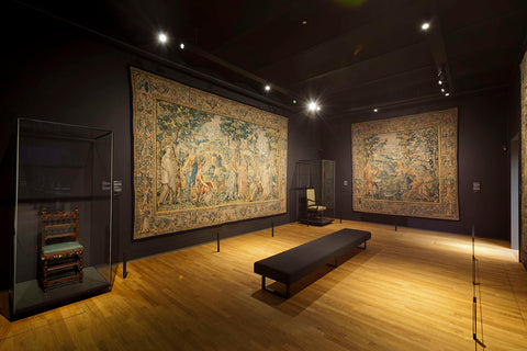 Room HG-2.2 upper floor east: 1600-1700: tapestries and chairs, 2013 Canvas Print