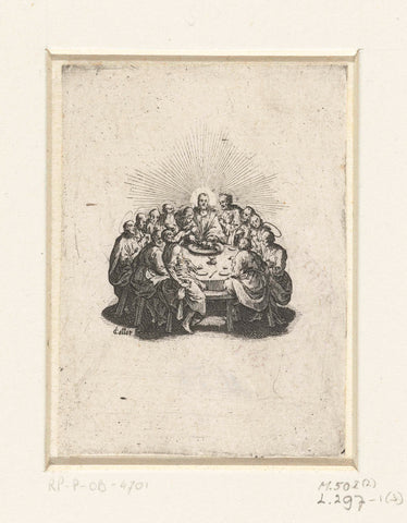 Last Supper, Jacques Callot, 1621 - 1625 Canvas Print