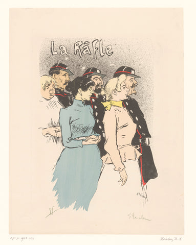 Design for cover: La râfle, Théophile Alexandre Steinlen, 1894 Canvas Print