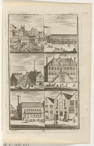 Six different markets in Amsterdam, Anna Folkema, 1723 Canvas Print