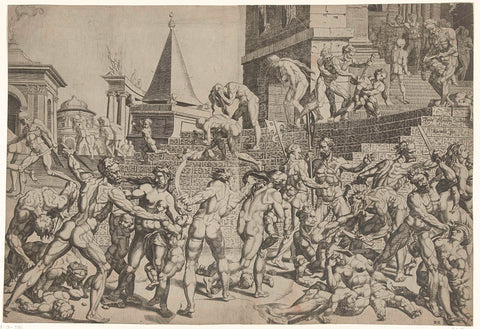 Infanticide at Bethlehem, Dirck Volckertsz. Coornhert, 1551 Canvas Print