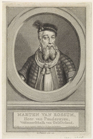 Portrait of Maarten van Rossum, Jacob Houbraken, 1760 Canvas Print