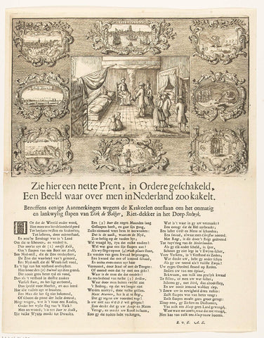 De slapende boer van Stolwijk, 1707, B. van Kempen, 1707 Canvas Print