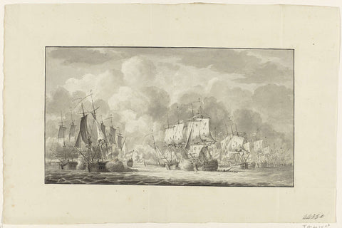 Battle of Doggersbank, 1781, anonymous, 1781 - 1784 Canvas Print