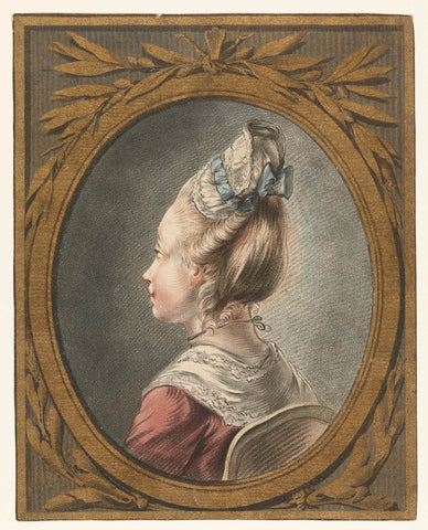 Portrait of a Young Woman, Louis Marin Bonnet, 1774- 1793 Canvas Print