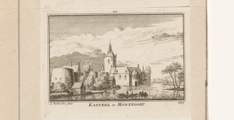 View of Montfoort Castle, 1631, Abraham Rademaker, 1725 - 1803 Canvas Print