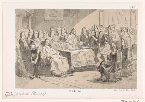 Treaty of Utrecht, 1713, anonymous, 1853 - 1861 Canvas Print