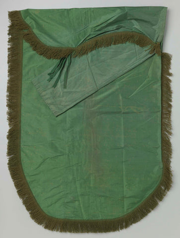 Green silk cover with woolen fringe, , c. 1700 - c. 1799 Canvas Print