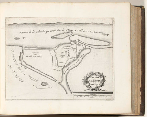 Map of the abbey of St. Martin near Trier, ca. 1693-1695, anonymous, 1693 - 1695 Canvas Print