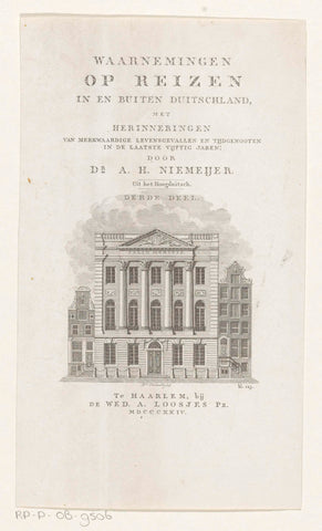 Façade of the Felix Meritis building in Amsterdam, Daniël Veelwaard (I), in or before 1824 Canvas Print