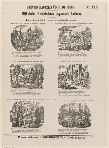 Tafereelen uit het leven der Makkabeesche vorsten, Dirk Noothoven van Goor, 1850 - 1881 Canvas Print