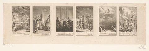 Six performances from the writings of Voltaire, Daniel Nikolaus Chodowiecki, 1781 Canvas Print