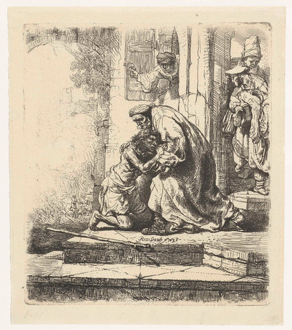 The return of the prodigal son, Rembrandt van Rijn, 1850 - 1906 Canvas Print