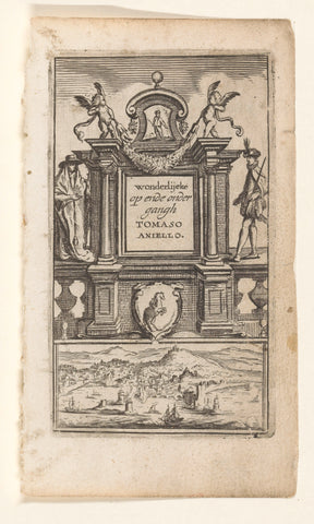 Monument voor Tomasso Aniello, anonymous, 1652 Canvas Print