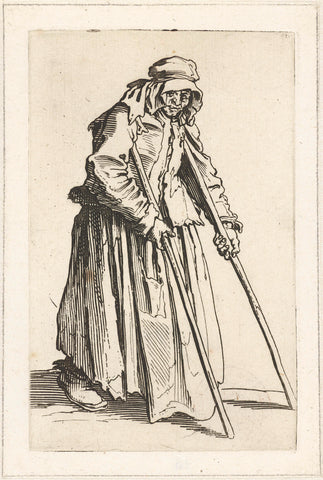 Bedelares met krukken, Jacques Callot, 1622 - 1623 Canvas Print