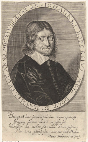 Portrait of Johannes Borgesius, Steven van Lamsweerde, 1654 Canvas Print