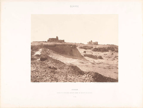 Ruins of the ancient walls of Aswan, Egypt, Félix Teynard, 1851 - 1854 Canvas Print