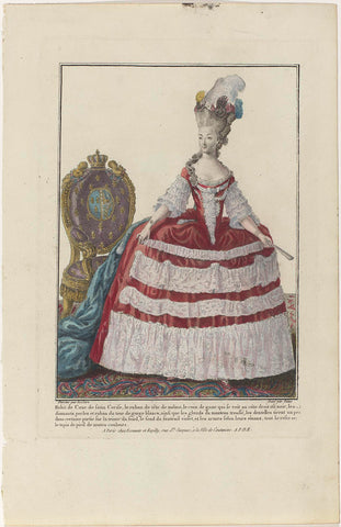 Marie Antoinette: The Queen of Fashion: Gallerie des Modes et Costumes Français, Charles Emmanuel Patas, 1778 Canvas Print