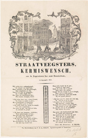 Kermisprent van de Amsterdamse straatveegsters, 1857, anonymous, 1857 Canvas Print