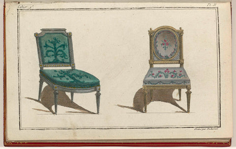 Cabinet des Modes ou les Modes Nouvelles, 15 March 1786, pl. II, A.B. Duhamel, 1786 Canvas Print