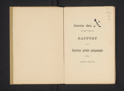 Cercle des X : rapport sur la deuxième période quinquennale 1895-1900, Edouard Adelot, 1901 Canvas Print